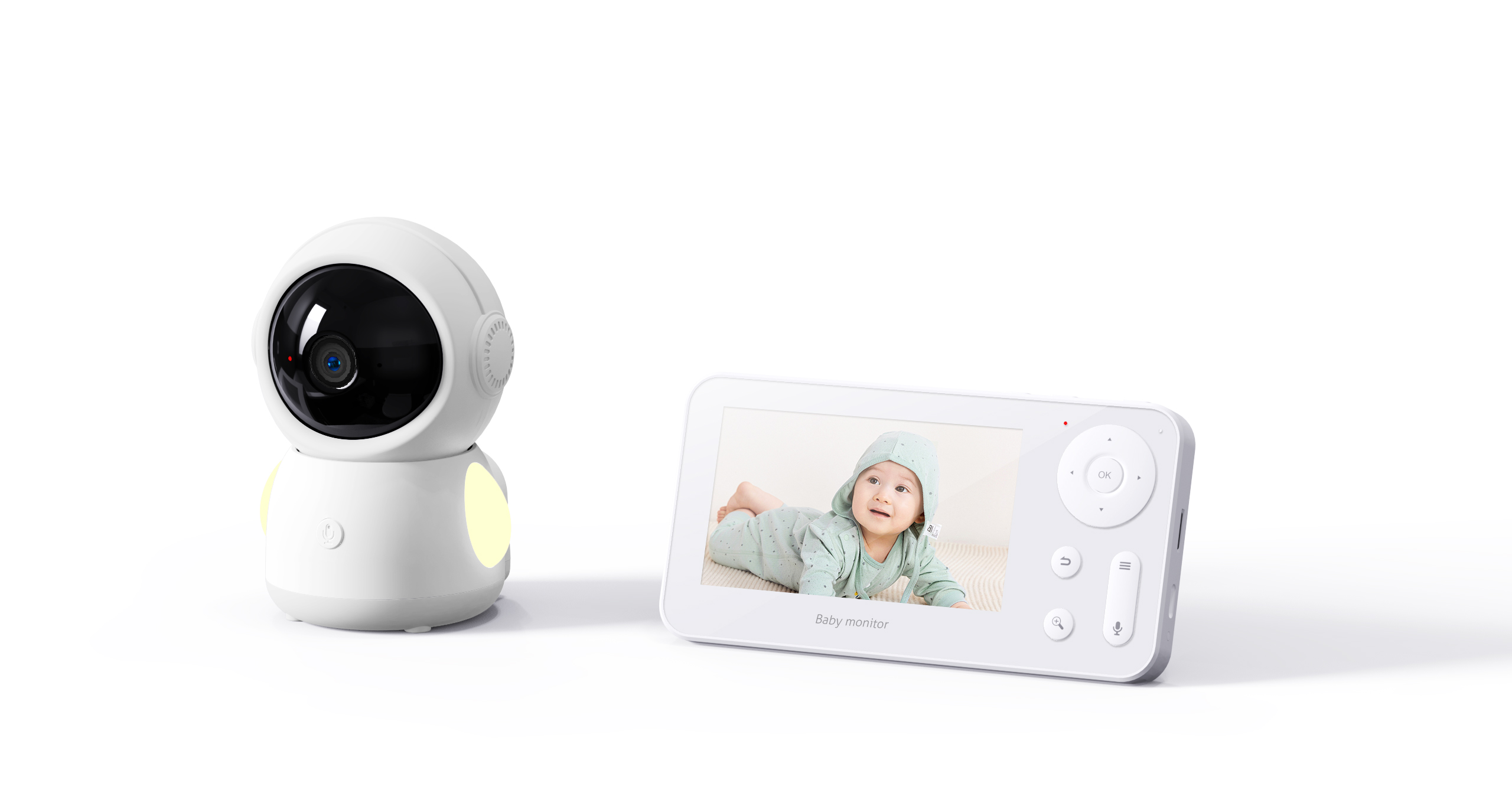 Wireless Baby Monitor - 4,3-дюймовый экран, 2 МП, 1080P, полноцветный,