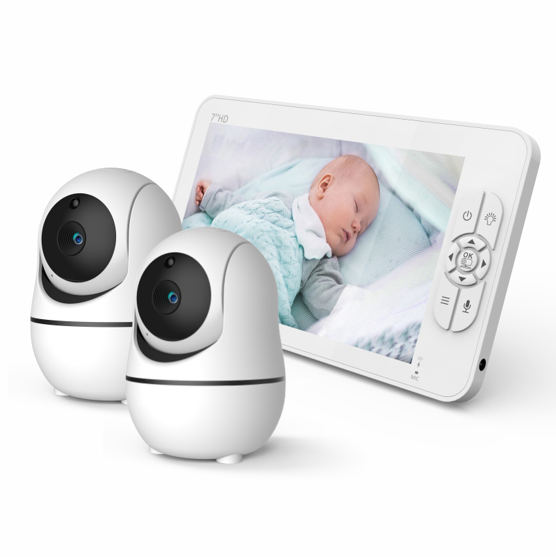 Wireless Baby Monitor - 7-дюймовый IPS-экран, беспроводной PTZ-видеоняня 1V2, двусторонняя